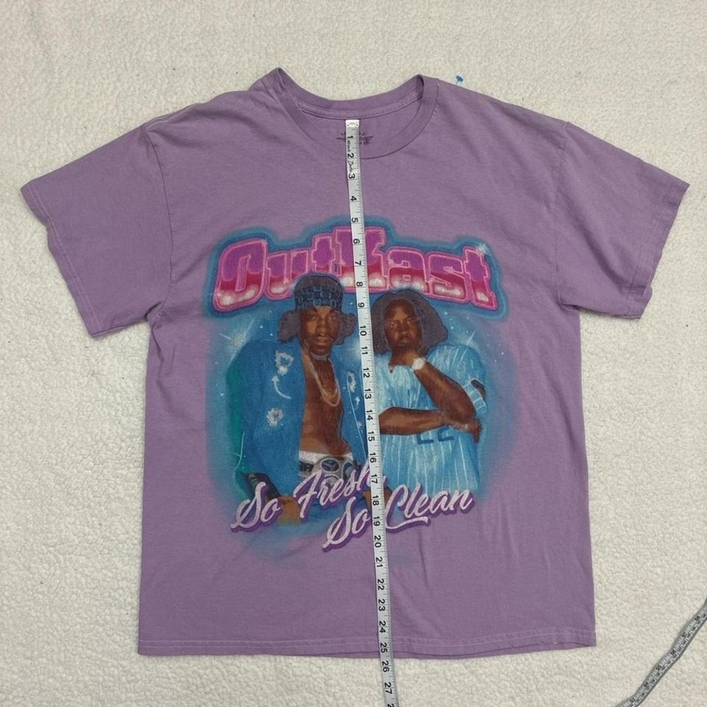 Vintage OutKast Graphic Tee "So Fresh, So Clean" Purple Shirt with Duo Portrait - Picture 4 of 5